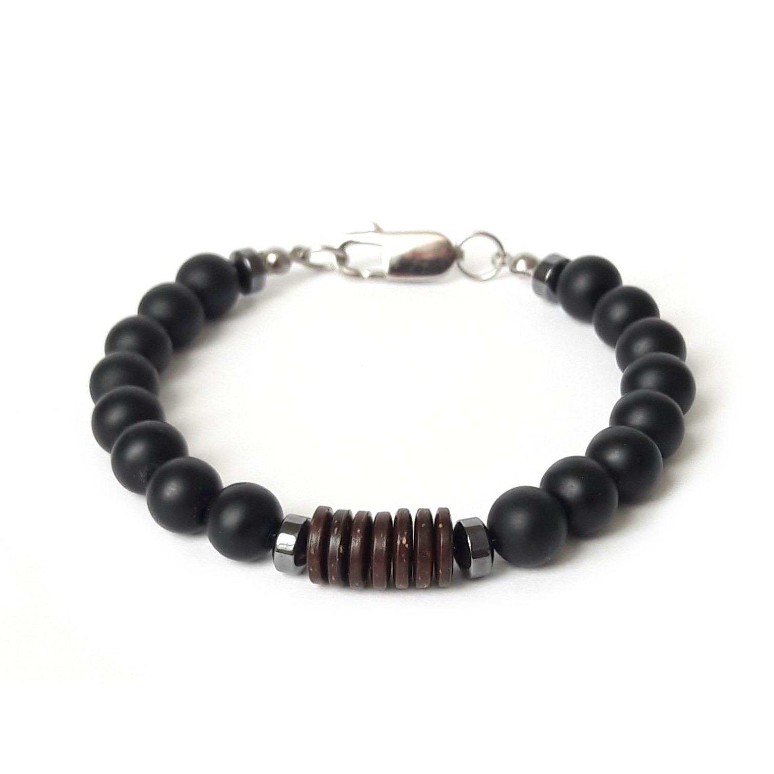 Herre smykker armbånd natursten og kokos