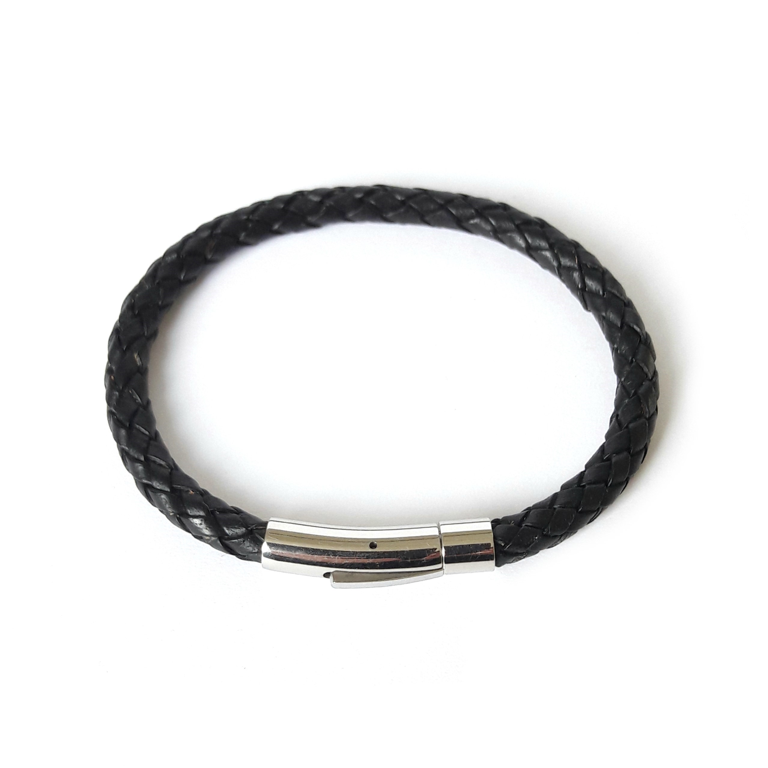 Herre smykker armbånd sort læder