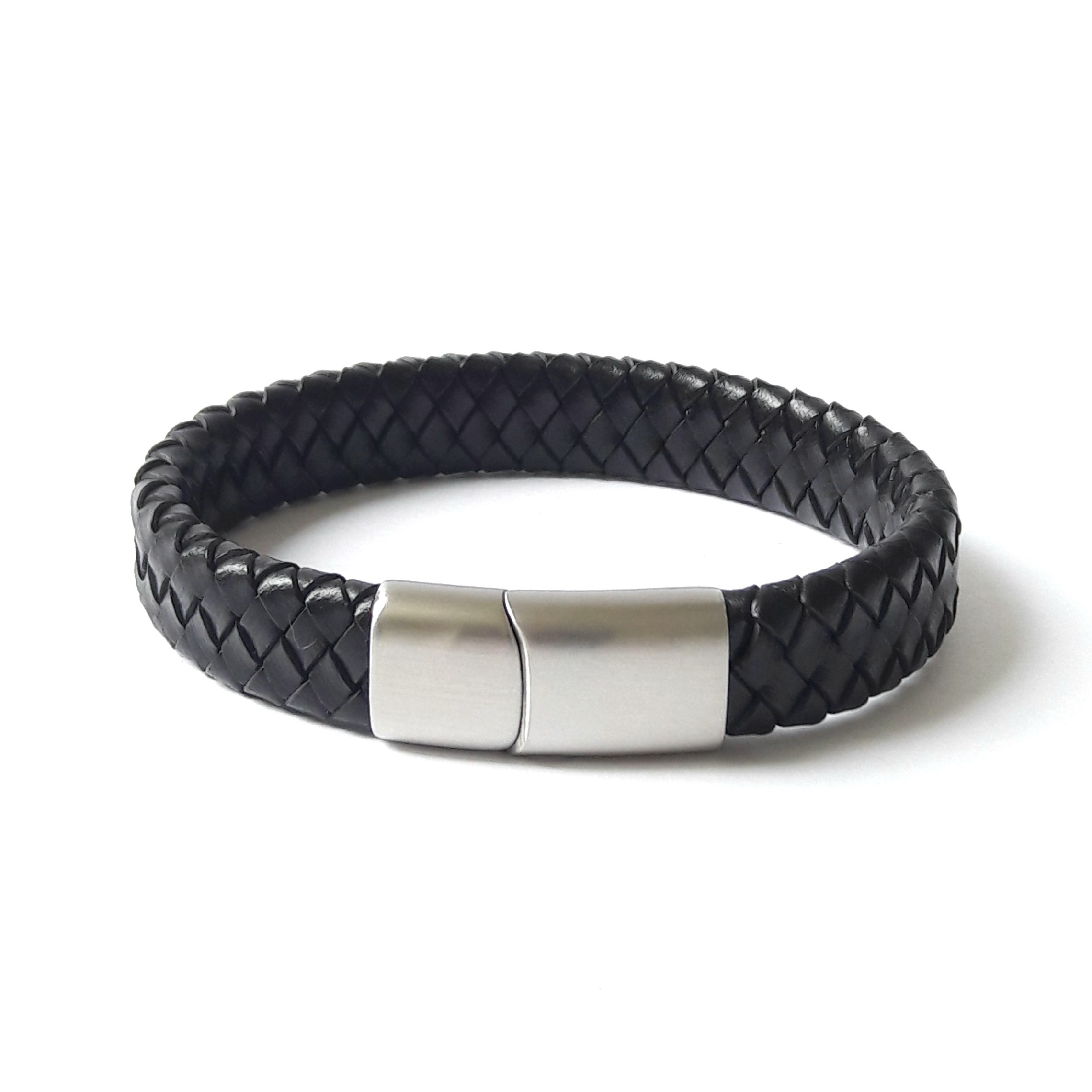 Herre smykker armbånd bredt sort læder